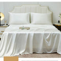 The Valois silky satin sheet set — Pearl White