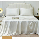 The Valois silky satin sheet set — Pearl White