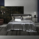 The Lunaire 100% mulberry silk duvet cover — Silver Platinum