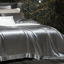 The Lunaire 100% mulberry silk duvet cover — Silver Platinum