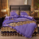 The Sovereign crystal velvet bedding set — Royal Purple