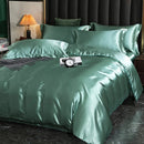 The Seraphine satin bedding set — Jade Green