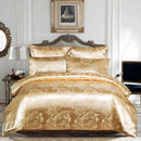 The Versailles Royal Gold satin jacquard duvet set