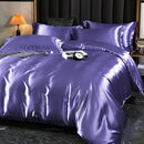 The Seraphine satin bedding set — Amethyst Purple