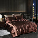 The Seraphine satin bedding set — Coffee Brown