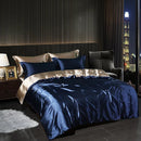 The Seraphine satin bedding set — Moonlight Blue