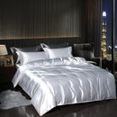 The Seraphine satin bedding set — Pearl White