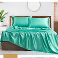 The Valois silky satin sheet set — Emerald Green