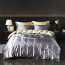 The Seraphine satin bedding set — Steel Grey