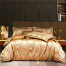 The Belvedere Royal Gold jacquard satin duvet set