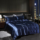 The Seraphine satin bedding set — Navy Blue