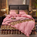 The Sovereign crystal velvet bedding set — Blush Pink