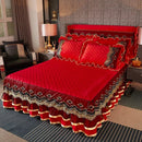 The Valencienne crystal-velvet bedspread — Scarlet Red
