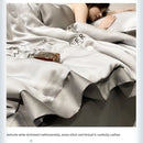 The Solène — Cooling Washed Ice-Silk Summer Quilt Set