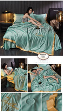 The Aurelia — Cooling Ice-Silk Summer Quilt Set