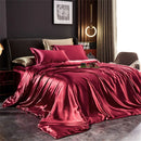 The Sovereign Luxury Satin Bedding Set — Champagne Gold | The Noble Bed