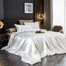 The Sovereign Luxury Satin Bedding Set — Sterling Silver | The Noble Bed