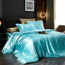 The Sovereign Luxury Satin Bedding Set — Ivory White | The Noble Bed