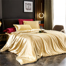 The Sovereign Luxury Satin Bedding Set — Royal Bordeaux | The Noble Bed