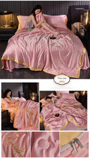 The Aurelia — Cooling Ice-Silk Summer Quilt Set