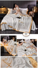 The Aurelia — Cooling Ice-Silk Summer Quilt Set