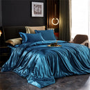 The Sovereign Luxury Satin Bedding Set — Champagne Dusk | The Noble Bed