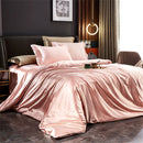 The Sovereign Luxury Satin Bedding Set — Onyx Black | The Noble Bed