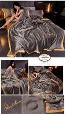 The Aurelia — Cooling Ice-Silk Summer Quilt Set