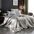 The Sovereign Luxury Satin Bedding Set — Midnight Navy | The Noble Bed