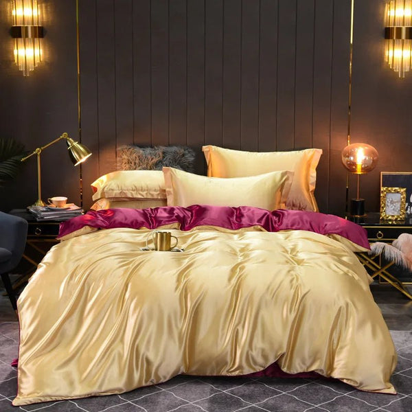 The Soleine — Silky Satin Cooling Duvet Cover Set