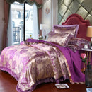 The Castellane jacquard lace bedding set — Orchid Purple
