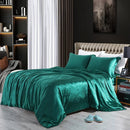 The Seraphine satin bedding set — Emerald Green