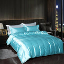The Seraphine satin bedding set — Aqua Teal
