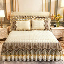 The Valencienne crystal-velvet bedspread — Champagne Beige