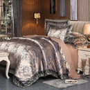 The Castellane jacquard lace bedding set — Champagne Taupe