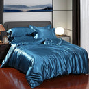 The Seraphine satin bedding set — Sapphire Blue