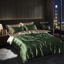 The Seraphine satin bedding set — Army Green