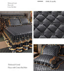 The Valencienne quilted velvet detail