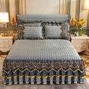 The Valencienne crystal-velvet bedspread — Silver Grey