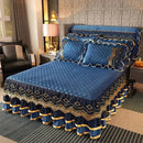 The Valencienne crystal-velvet bedspread — Royal Blue