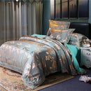 The Castellane jacquard lace bedding set — Sage Green
