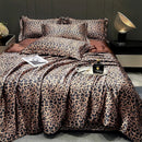 The Soleine silky satin duvet set — Leopard Print