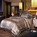 The Castellane jacquard lace bedding set — Champagne Gold